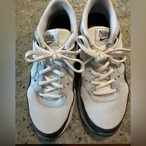 Nike Air White, green and Black Athletic Shoes